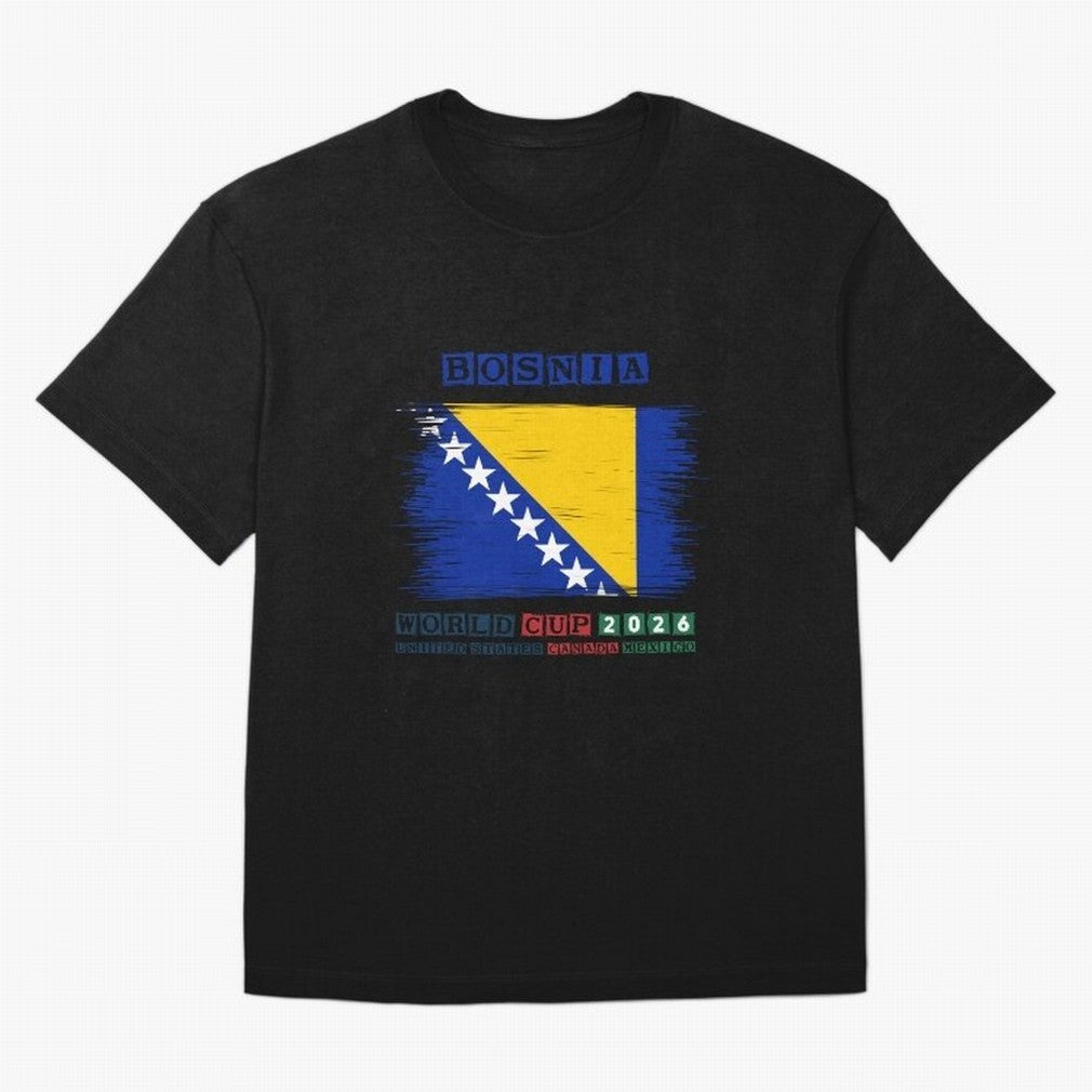 BOSNIA WORLD CUP 2026 Oversized T-Shirt Turn Every Weekend Toward FIFA World Cup 2026 USA Canada Mexico for Fans of Mbappe and Neymar and Portugal, Bringing Football Passion, Legendary Performances, Festival Vibes and Supporter Community; Ideal for