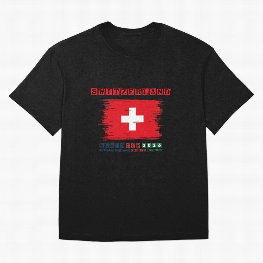 SWETZERLAND WORLD CUP 2026 Oversized T-Shirt Celebrate the Magic of FIFA World Cup 2026 Group Stage Spirit, Made for Brazil, Portugal and Argentina, Messi, Neymar and Mbappe, Stadium Memories, Football Loyalty, International Chants and Championship