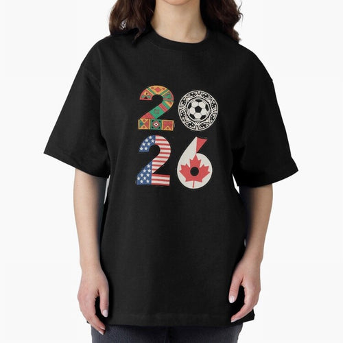 2026 Football Countries Design ¨C USA, Canada & Mexico Inspired Art Oversized T-Shirt Represent Match Day Hype around FIFA World Cup 2026, Neymar, Portugal, Champion Mindset, Group Stage Buzz, Knockout Tension and Passionate Fan Culture; Ideal for