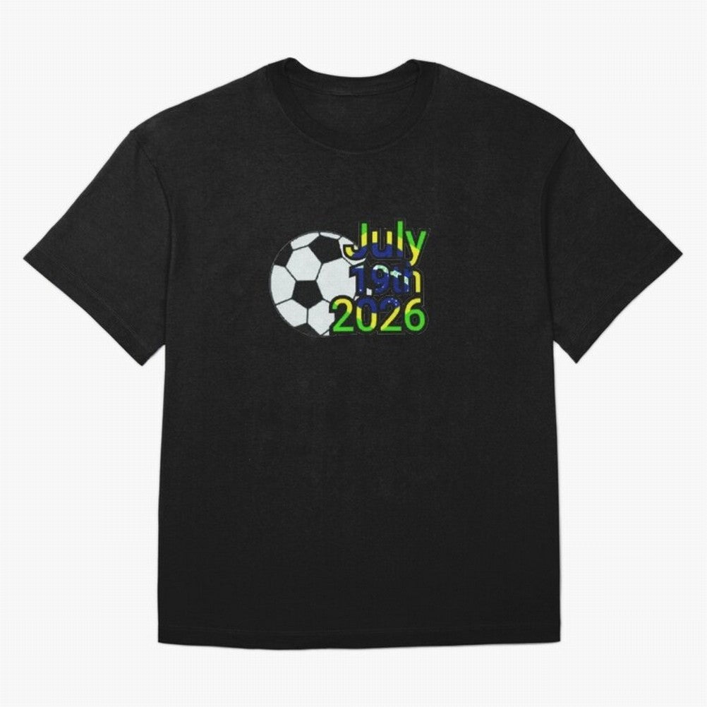 USA 2026- Brazil Oversized T-Shirt Capture Global Football Passion for FIFA World Cup 2026 USA Canada Mexico, Filled with Haaland and Mbappe, England, France and Netherlands, Championship Spirit, Famous Goals, Roaring Crowds and International