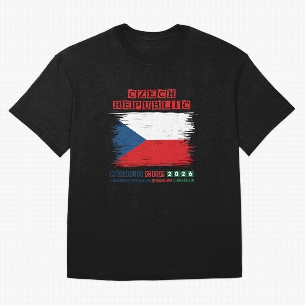 Czech Republic WORLD CUP 2026 Oversized T-Shirt Back Your Heroes with FIFA World Cup 2026 for Fans of Messi, CR7 and Mbappe and Portugal, Spain and Germany, Bringing Football Festival Excitement, Trophy Ambitions, Country Rivalries and Star Player