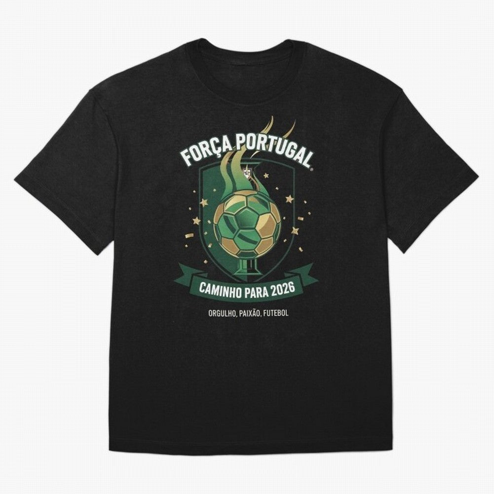 Portugal World Cup 2026 Fan Art Oversized T-Shirt Show Match Day Excitement for the FIFA World Cup 2026 USA Canada Mexico Journey through Neymar Highlights, Portugal Pride, Sports Nostalgia, International Competition, Famous Players and