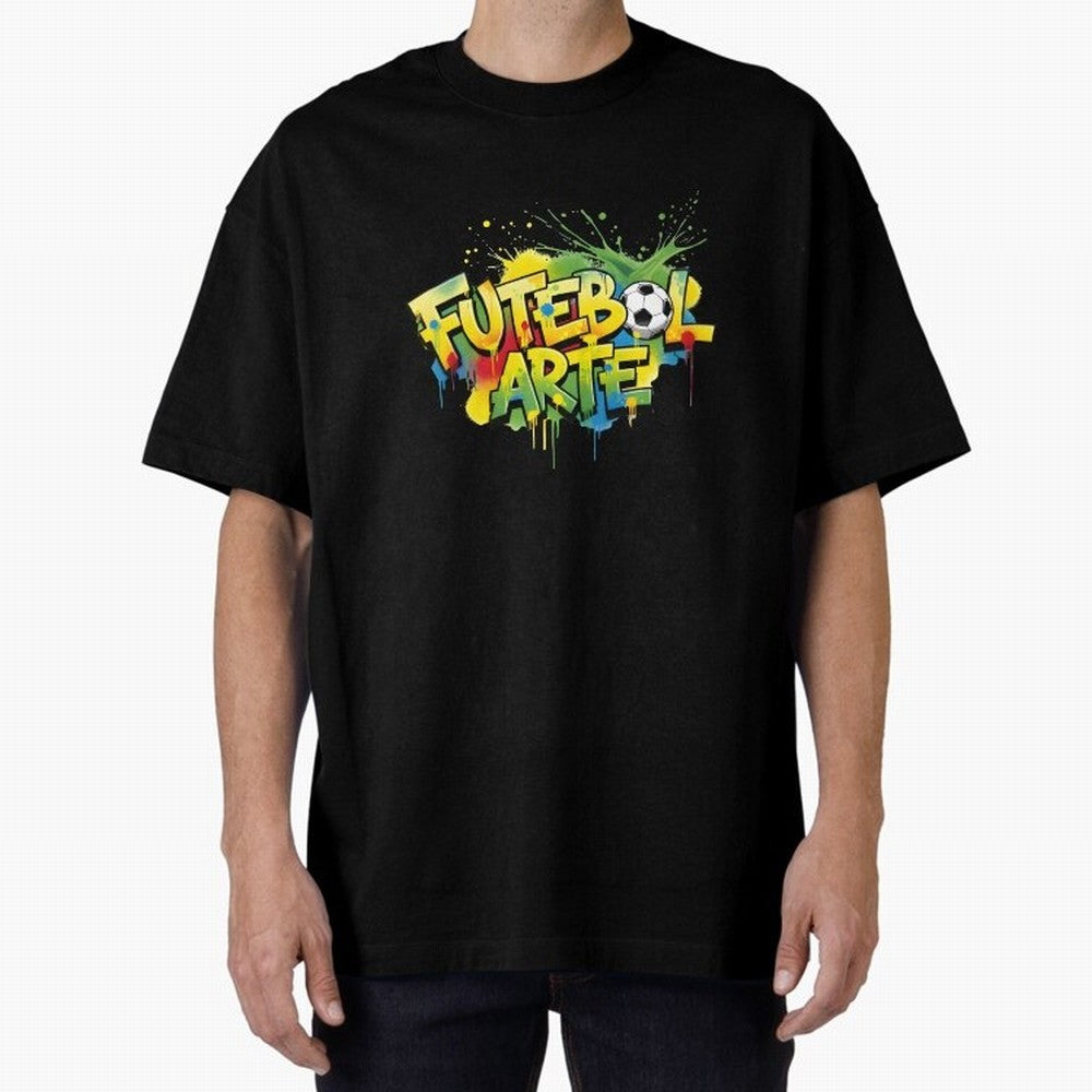 Brazil - World Cup 2026 Oversized T-Shirt Celebrate Fan Culture around FIFA World Cup 2026 USA Canada Mexico Spirit, Centered on Argentina and Brazil, Cristiano Ronaldo, Championship Spirit, Famous Goals, Roaring Crowds and International Football