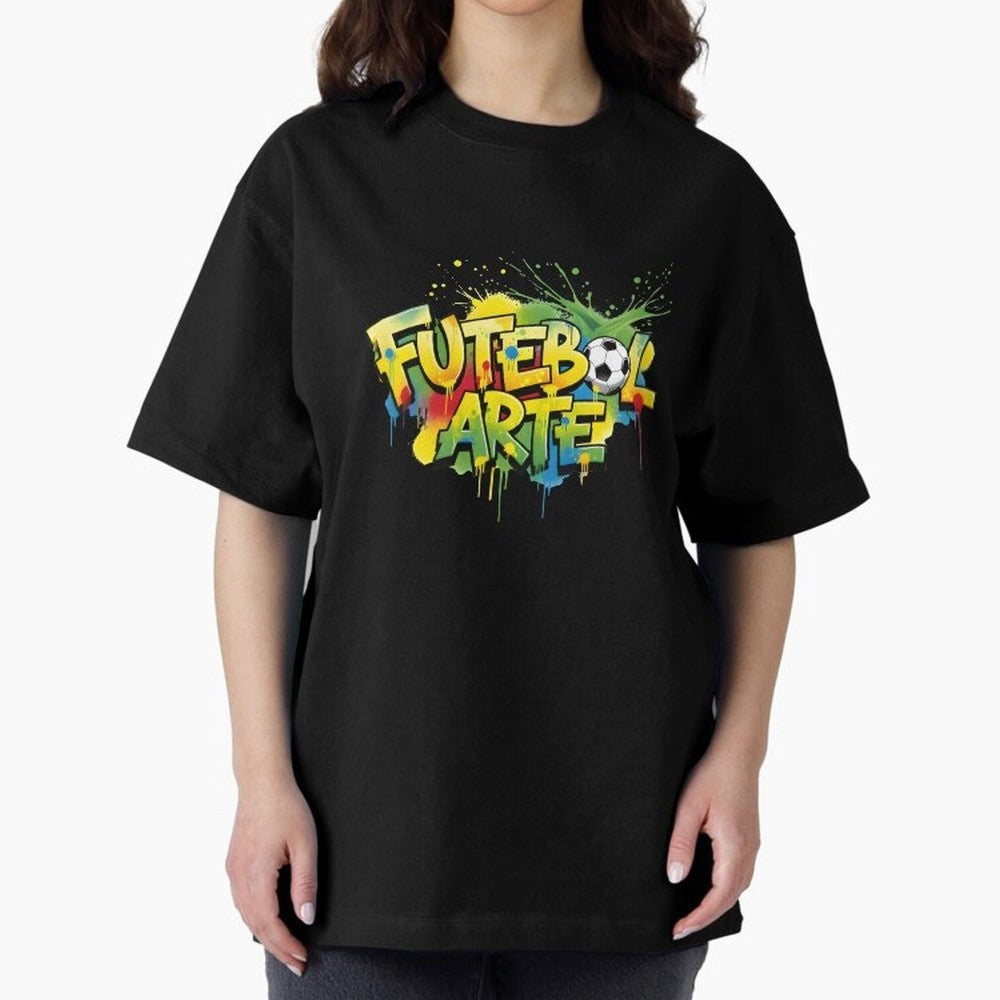 Brazil - World Cup 2026 Oversized T-Shirt Celebrate Fan Culture around FIFA World Cup 2026 USA Canada Mexico Spirit, Centered on Argentina and Brazil, Cristiano Ronaldo, Championship Spirit, Famous Goals, Roaring Crowds and International Football