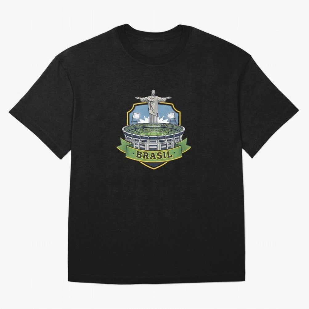 Brazil - World Cup 2026 Oversized T-Shirt Keep the Legacy of FIFA World Cup 2026 for Fans of Messi and Cristiano Ronaldo and England, France and Netherlands, Bringing Worldwide Fan Energy, Dramatic Goals, Stadium Lights and Championship