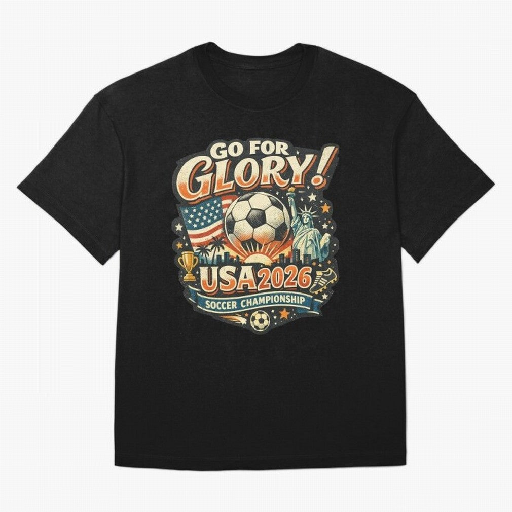 Soccer USA Oversized T-Shirt Represent Fans Who Live for Global Football Passion for FIFA World Cup 2026, Capturing CR7, Germany, Football History, Final Match Energy, Crowd Noise and Once in a Lifetime Moments; Perfect for People Who Love