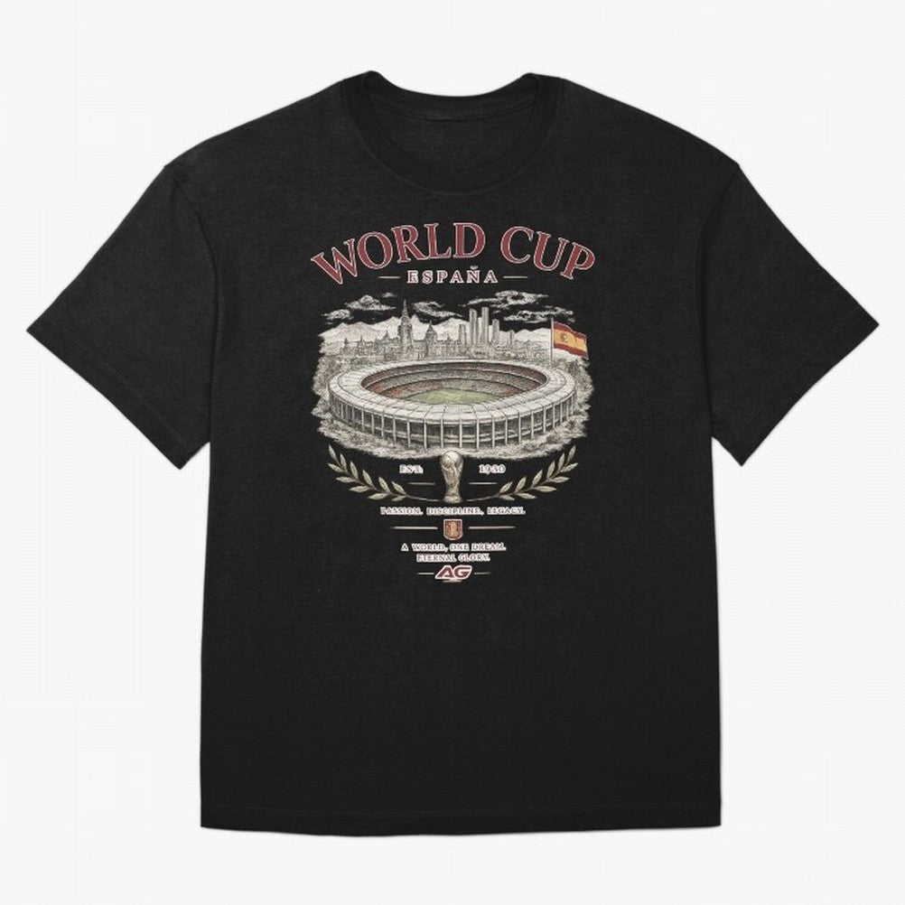 Spain World Cup Vintage Streetwear Oversized T-Shirt Follow Every Goal of FIFA World Cup 2026 Group Stage for Fans of Neymar and Brazil, Portugal and Argentina, Bringing Championship Spirit, Famous Goals, Roaring Crowds and International Football