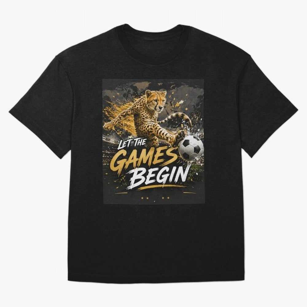 Let The Games Begin-World Cup Soccer @026 Oversized T-Shirt Show Your Tournament Heart for FIFA World Cup 2026 Group Stage Spirit, Made for Argentina and Brazil, Mbappe and Neymar, Vintage Soccer Flavor, Modern Football Stars, National Flags and