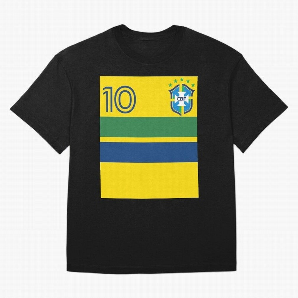 Brazil | 2026 World Cup Fan Apparel Oversized T-Shirt Capture Global Football Passion for FIFA World Cup 2026 USA Canada Mexico, Inspired by Mbappe and Neymar, Portugal, Spain and Germany, Sports Nostalgia, International Competition, Famous Players