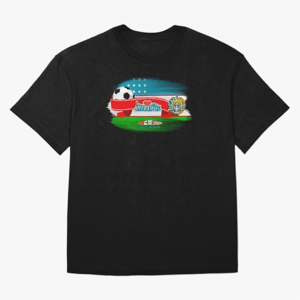 UzbekistanWC 2026 Oversized T-Shirt Discover FIFA World Cup 2026 USA Canada Mexico for Fans of Neymar and Portugal, Spain and Germany, Bringing Classic Soccer Heritage, Championship Pressure, Fan Loyalty and International Pride; Great for