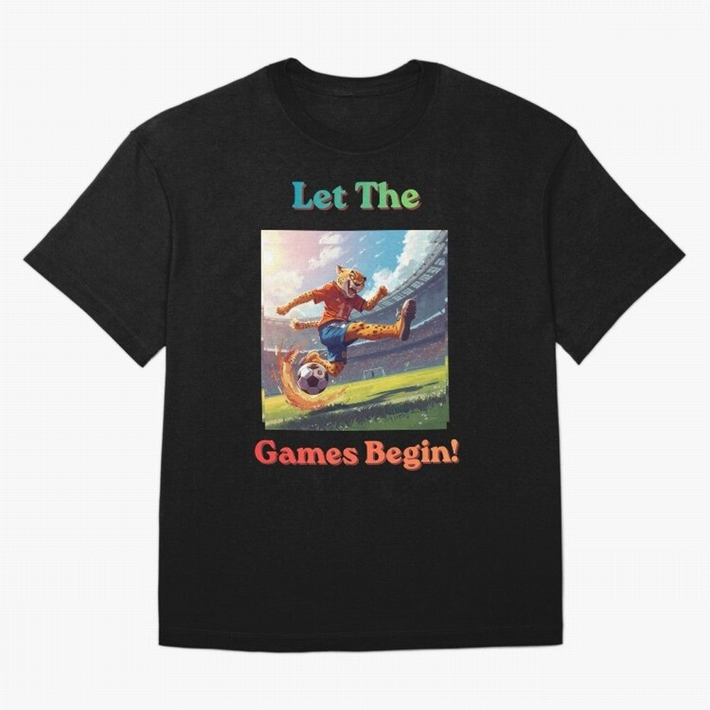 Let The Games Begin ¨C World Cup Soccer 2026 Oversized T-Shirt Support Iconic Players in Match Day Hype around FIFA World Cup 2026, Neymar, Haaland and Cristiano Ronaldo, Argentina, France and Brazil, Football History, Final Match Energy, Crowd