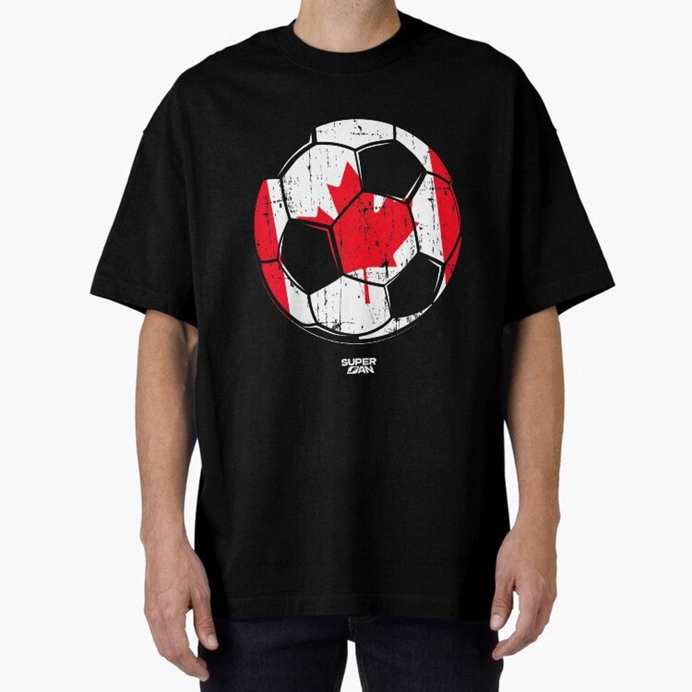 2026 Canada Soccer Fan World Cup Oversized T-Shirt Bring Stadium Energy to the FIFA World Cup 2026 USA Canada Mexico Journey through Neymar, Haaland and Cristiano Ronaldo Highlights, Argentina, France and Brazil Pride, Match Day Excitement,