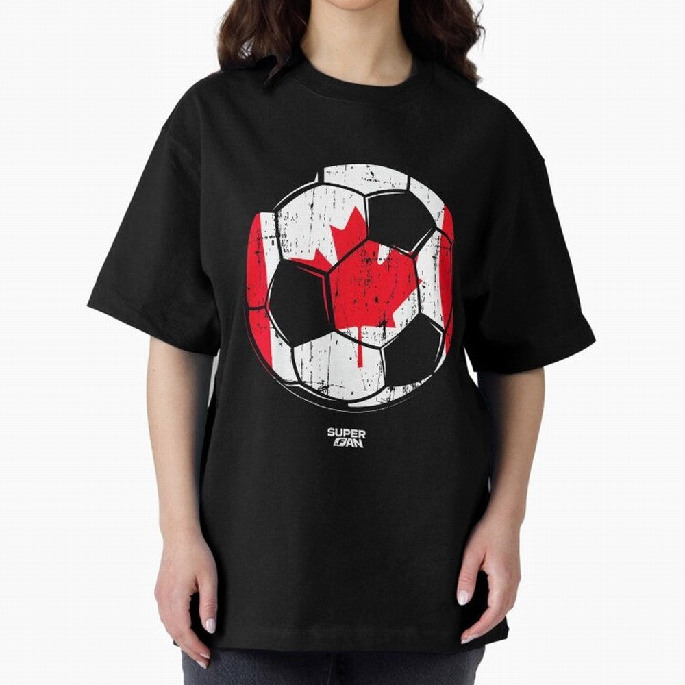 2026 Canada Soccer Fan World Cup Oversized T-Shirt Bring Stadium Energy to the FIFA World Cup 2026 USA Canada Mexico Journey through Neymar, Haaland and Cristiano Ronaldo Highlights, Argentina, France and Brazil Pride, Match Day Excitement,
