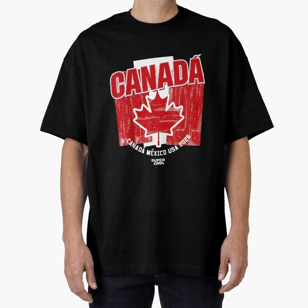 2026 Canada Soccer Fan World Cup Oversized T-Shirt Back Your Heroes with Match Day Hype around FIFA World Cup 2026 Group Stage, Cristiano Ronaldo, Brazil, Portugal and Argentina, Tournament Hype, Historic Matchups, Family Viewing Parties and Global