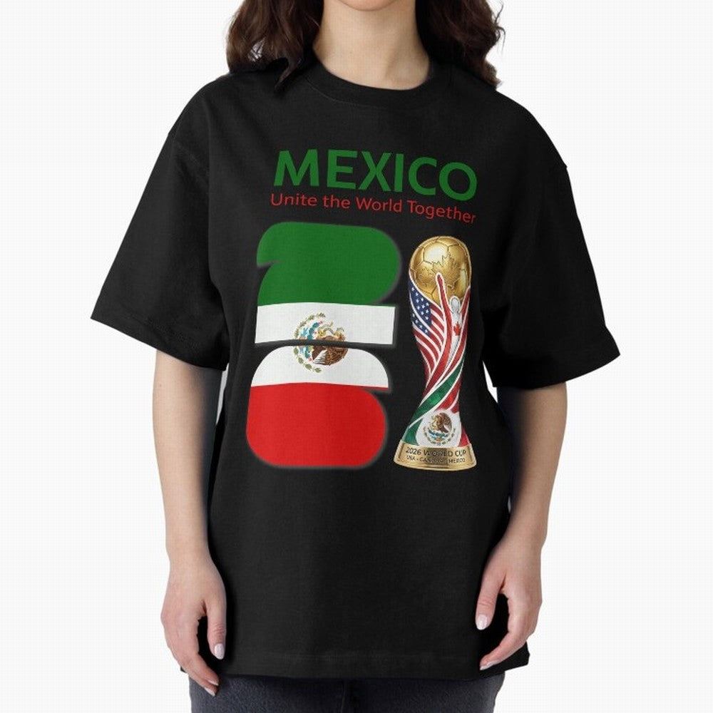 World Cup 2026, IMG 022, MEXICO 001 Oversized T-Shirt Bring Trophy Dreams to FIFA World Cup 2026 for Fans of Cristiano Ronaldo, Haaland and CR7 and Portugal, Bringing Football Passion, Legendary Performances, Festival Vibes and Supporter Community;