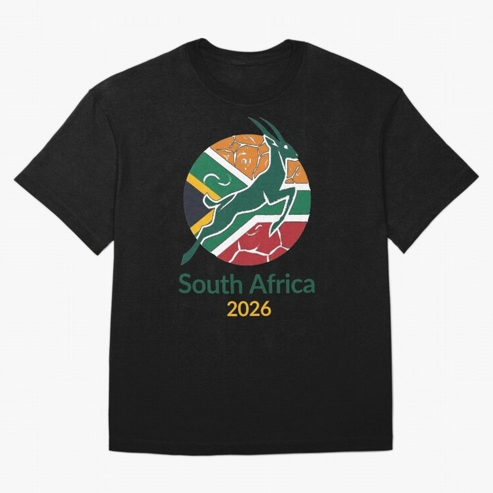 South Africa 2026 Oversized T-Shirt Bring Home the FIFA World Cup 2026 Group Stage Journey through Neymar, Haaland and Cristiano Ronaldo Highlights, Portugal Pride, Retro Football Energy, Iconic Rivalries, Trophy Chase Drama and Stadium Atmosphere;