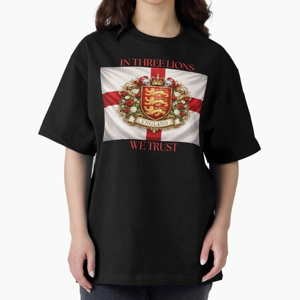 ENGLAND Oversized T-Shirt Follow FIFA World Cup 2026 Group Stage Spirit, Made for France and Portugal, Cristiano Ronaldo, Championship Spirit, Famous Goals, Roaring Crowds and International Football Unity; Built for Supporters Chasing Trophy