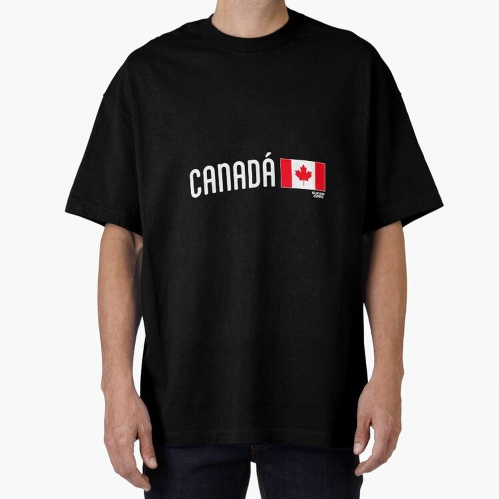 2026 Canada Soccer Fan World Cup Oversized T-Shirt Follow the Final Road of FIFA World Cup 2026 Spirit, Driven by Argentina and Brazil, Messi, Football Festival Excitement, Trophy Ambitions, Country Rivalries and Star Player Buzz; Created for Match