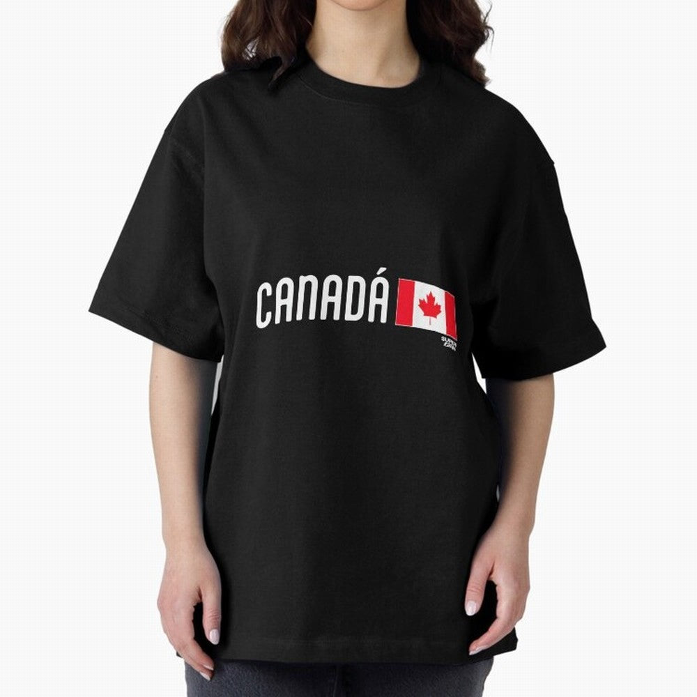 2026 Canada Soccer Fan World Cup Oversized T-Shirt Follow the Final Road of FIFA World Cup 2026 Spirit, Driven by Argentina and Brazil, Messi, Football Festival Excitement, Trophy Ambitions, Country Rivalries and Star Player Buzz; Created for Match