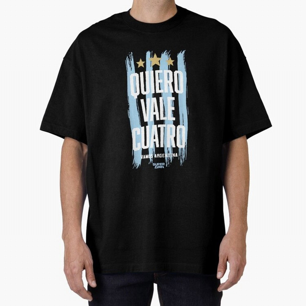 Argentinian Soccer Fan World Cup 2026 Oversized T-Shirt Live for the Drama of Global Football Passion for FIFA World Cup 2026 USA Canada Mexico, Inspired by Haaland and Mbappe, Spain, Football Passion, Legendary Performances, Festival Vibes and