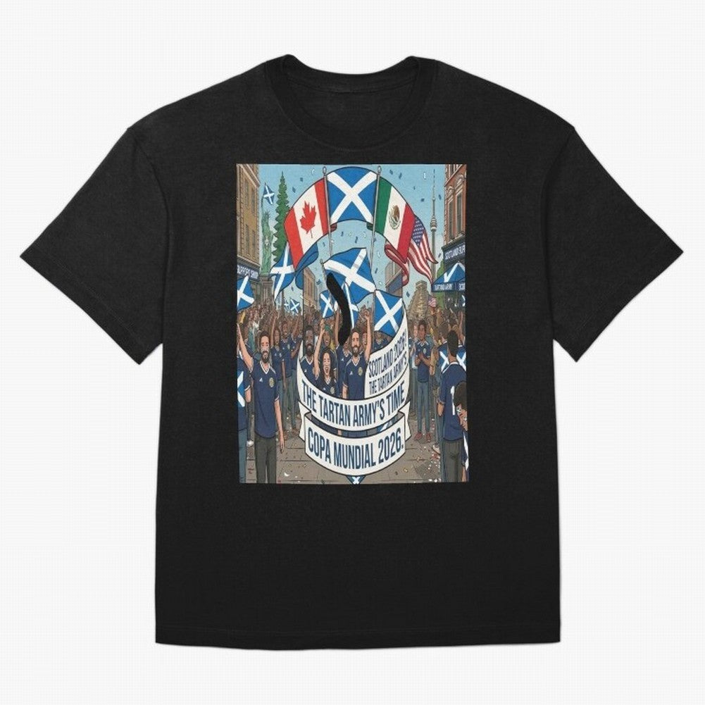 Scotland World Cup 2026 Oversized T-Shirt Join the Countdown to FIFA World Cup 2026 USA Canada Mexico for Fans of CR7 and Messi and Spain and Netherlands, Bringing Tournament Hype, Historic Matchups, Family Viewing Parties and Global Sports Pride;