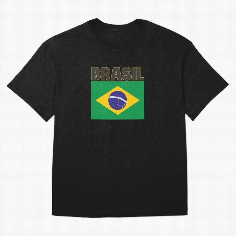 Brasil Flag Oversized T-Shirt Bring a Vintage Feel to FIFA World Cup 2026 Featuring Messi, Neymar and Mbappe, Netherlands Energy, Football Festival Excitement, Trophy Ambitions, Country Rivalries and Star Player Buzz; Made for Collectors Who Enjoy