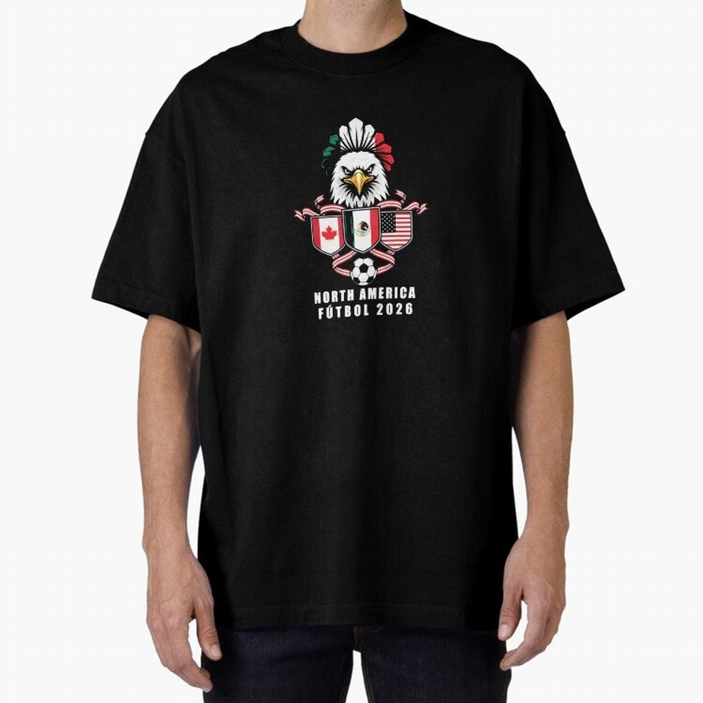 North America Football Spirit 2026 T-Shirt_82768088 Oversized T-Shirt Turn Every Weekend Toward FIFA World Cup 2026 Group Stage Celebrating Messi, England and Germany Energy, Stadium Memories, Football Loyalty, International Chants and Championship