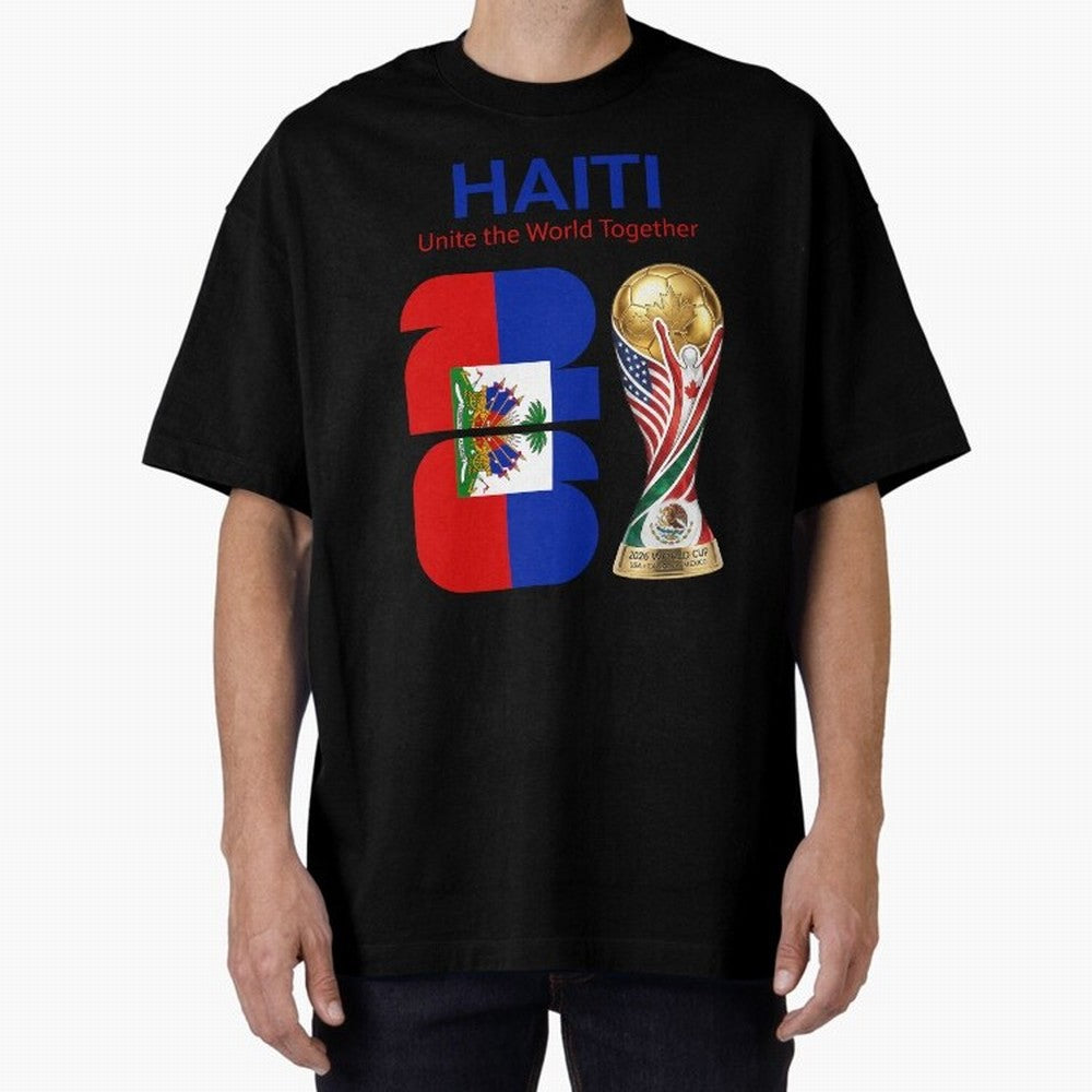 World Cup 2026, IMG 024, HAITI 014 Oversized T-Shirt Unlock FIFA World Cup 2026 Driven by Messi, Neymar and Mbappe, Spain Energy, Worldwide Fan Energy, Dramatic Goals, Stadium Lights and Championship Celebrations; Ideal for Football Dads, Football