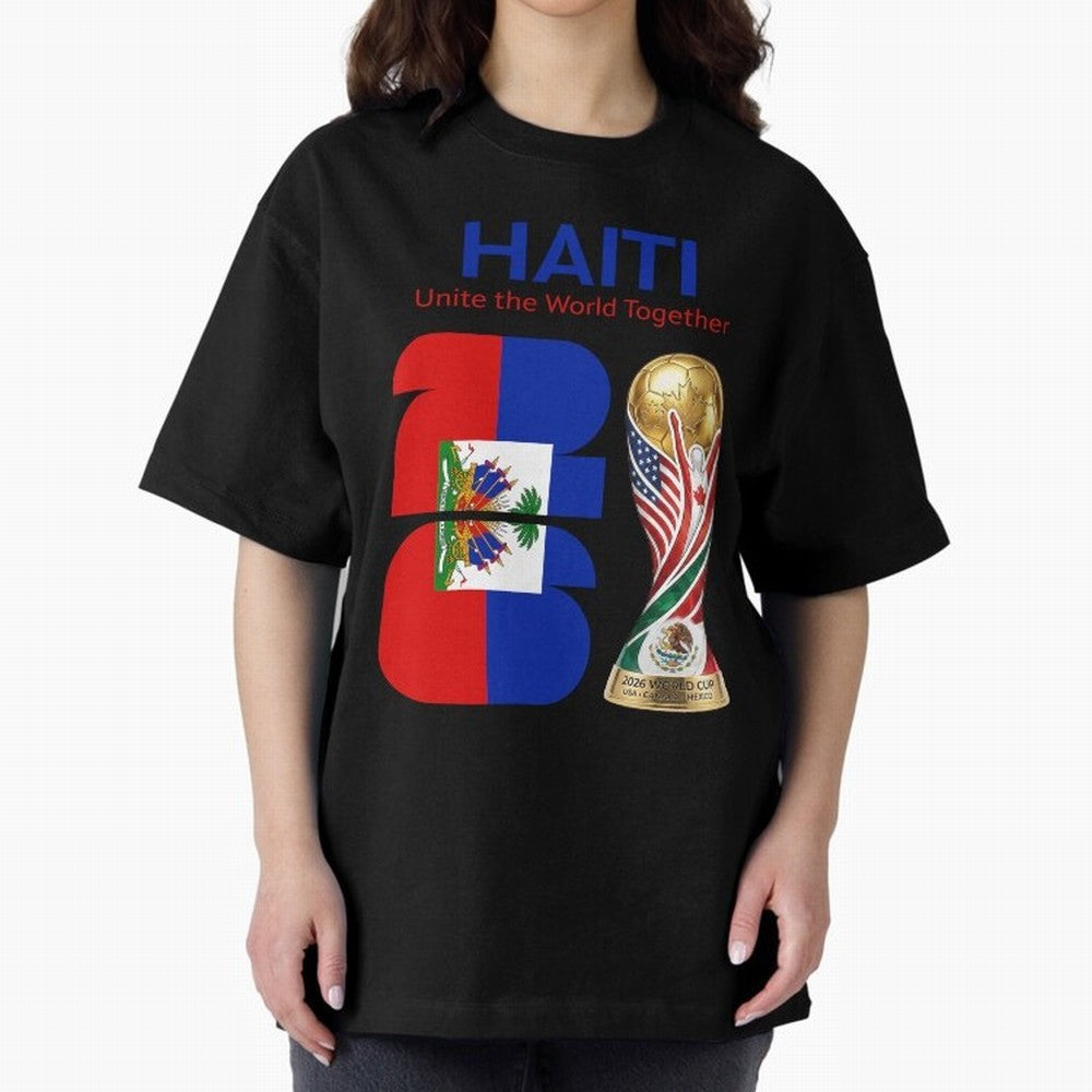 World Cup 2026, IMG 024, HAITI 014 Oversized T-Shirt Unlock FIFA World Cup 2026 Driven by Messi, Neymar and Mbappe, Spain Energy, Worldwide Fan Energy, Dramatic Goals, Stadium Lights and Championship Celebrations; Ideal for Football Dads, Football