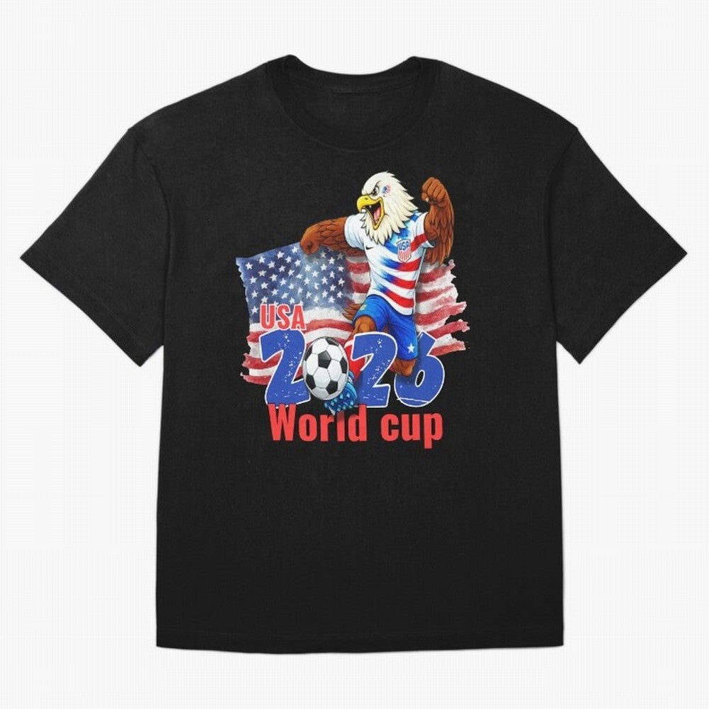 USA 2026 WORLD CUP Oversized T-Shirt Share FIFA World Cup 2026 Group Stage Highlighting CR7, Argentina, France and Brazil Energy, Classic Soccer Heritage, Championship Pressure, Fan Loyalty and International Pride; Perfect for People Who Love