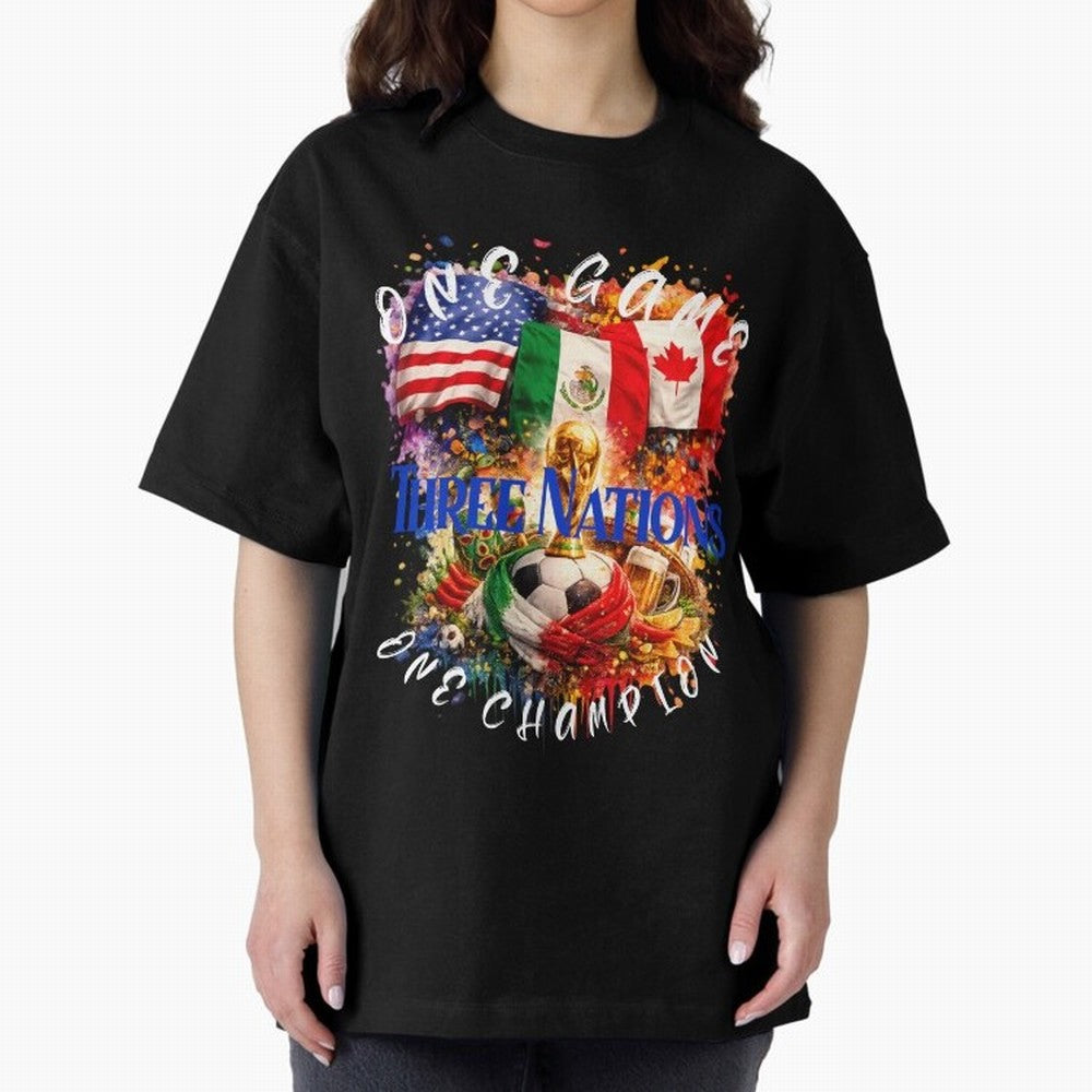 2026 World Cup Oversized T-Shirt Join Supporters Worldwide for FIFA World Cup 2026 USA Canada Mexico Spirit, Built around England, Cristiano Ronaldo, Haaland and CR7, Football Festival Excitement, Trophy Ambitions, Country Rivalries and Star Player
