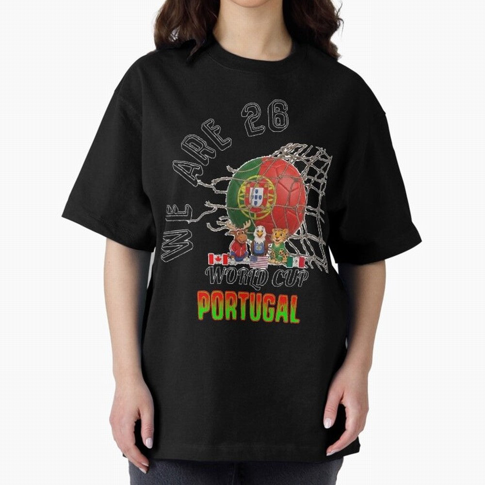 World cup 26 - Portugal Oversized T-Shirt Bring Legendary Rivalry Energy to Match Day Hype around FIFA World Cup 2026 Group Stage, Messi, England and Germany, Retro Football Energy, Iconic Rivalries, Trophy Chase Drama and Stadium Atmosphere;