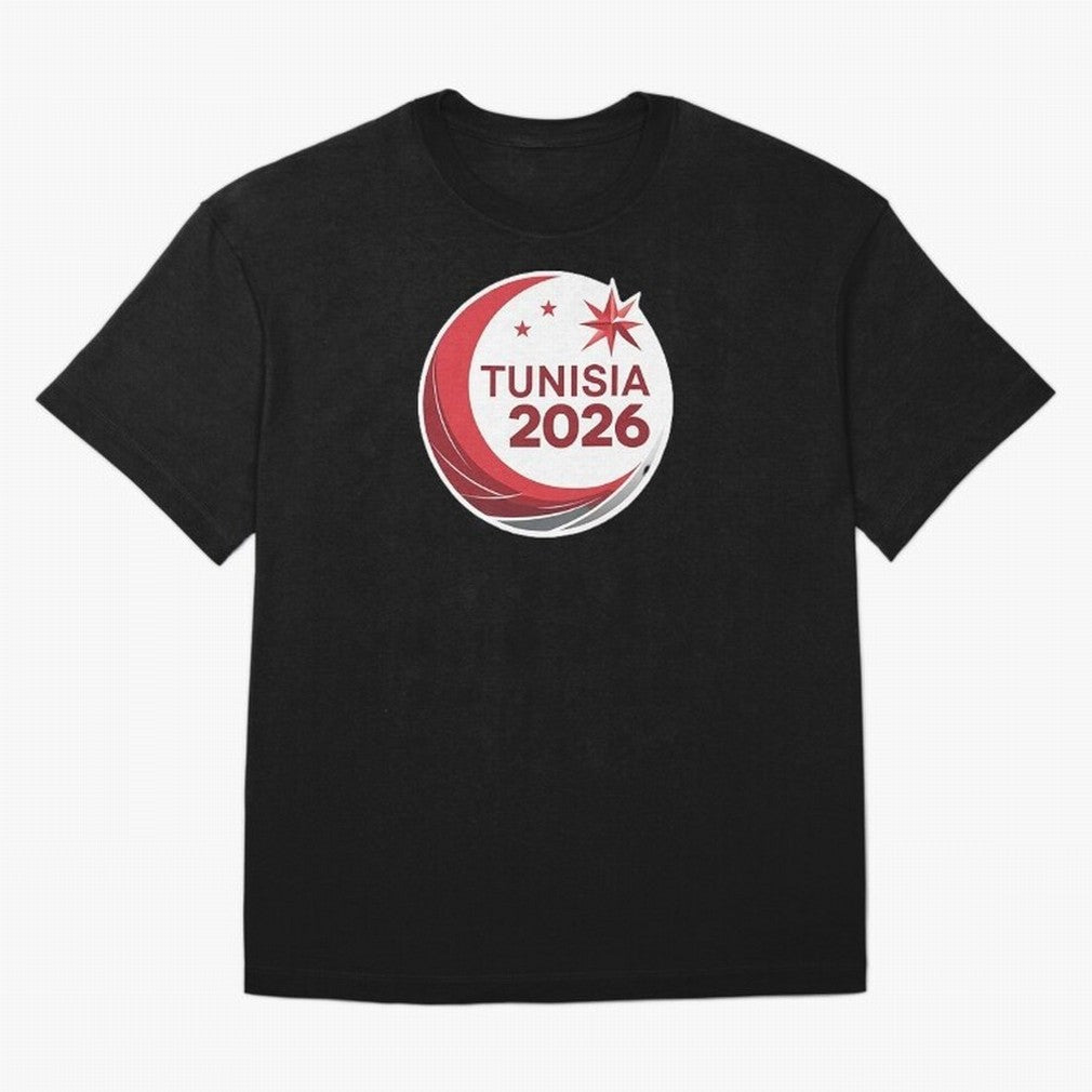 Tunisia 2026 Oversized T-Shirt Celebrate Global Football Passion for FIFA World Cup 2026 Group Stage, Capturing CR7 and Messi, England, Supporter Pride, Iconic Celebrations, Legendary Names and Global Match Day Energy; Great for Watch Parties,
