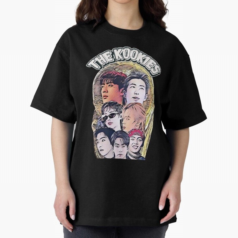 The Kookies - BTS Design Oversized T-Shirt Bring a Vintage Feel to the FIFA World Cup 2026 Journey through Cristiano Ronaldo Highlights, Spain Pride, Stadium Memories, Football Loyalty, International Chants and Championship Tradition; Great for