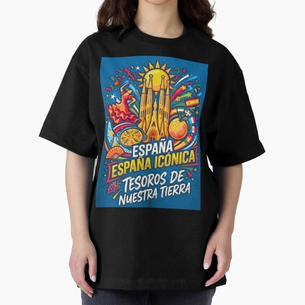 Spain Oversized T-Shirt Step into Match Day Hype around FIFA World Cup 2026 USA Canada Mexico, Mbappe and Neymar, Argentina, France and Brazil, Football Festival Excitement, Trophy Ambitions, Country Rivalries and Star Player Buzz; Created for
