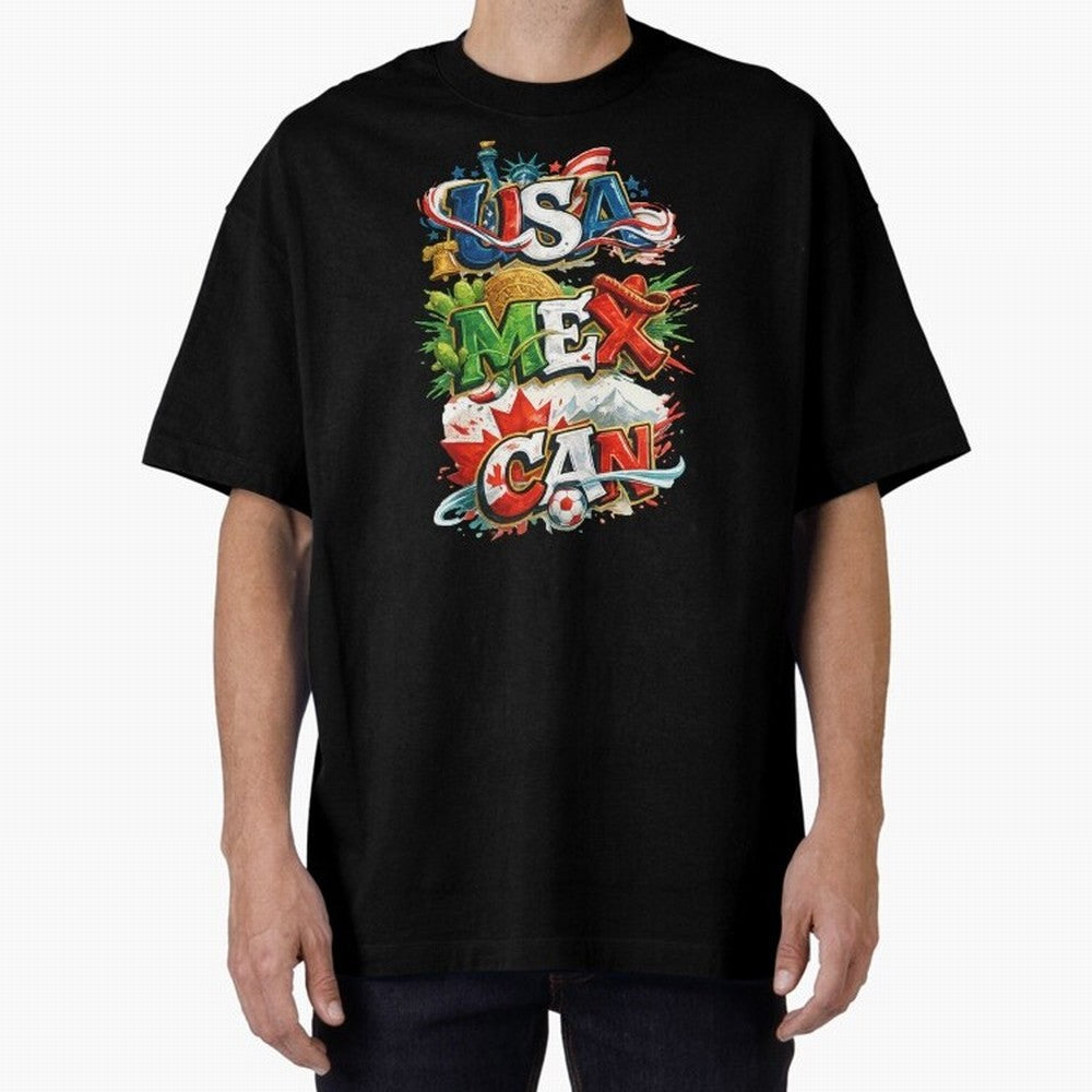 World Cup 2026 USA Canada Mexico Oversized T-Shirt Follow the Road to the FIFA World Cup 2026 USA Canada Mexico Journey through Messi, Neymar and Mbappe Highlights, Netherlands Pride, Classic Soccer Heritage, Championship Pressure, Fan Loyalty and