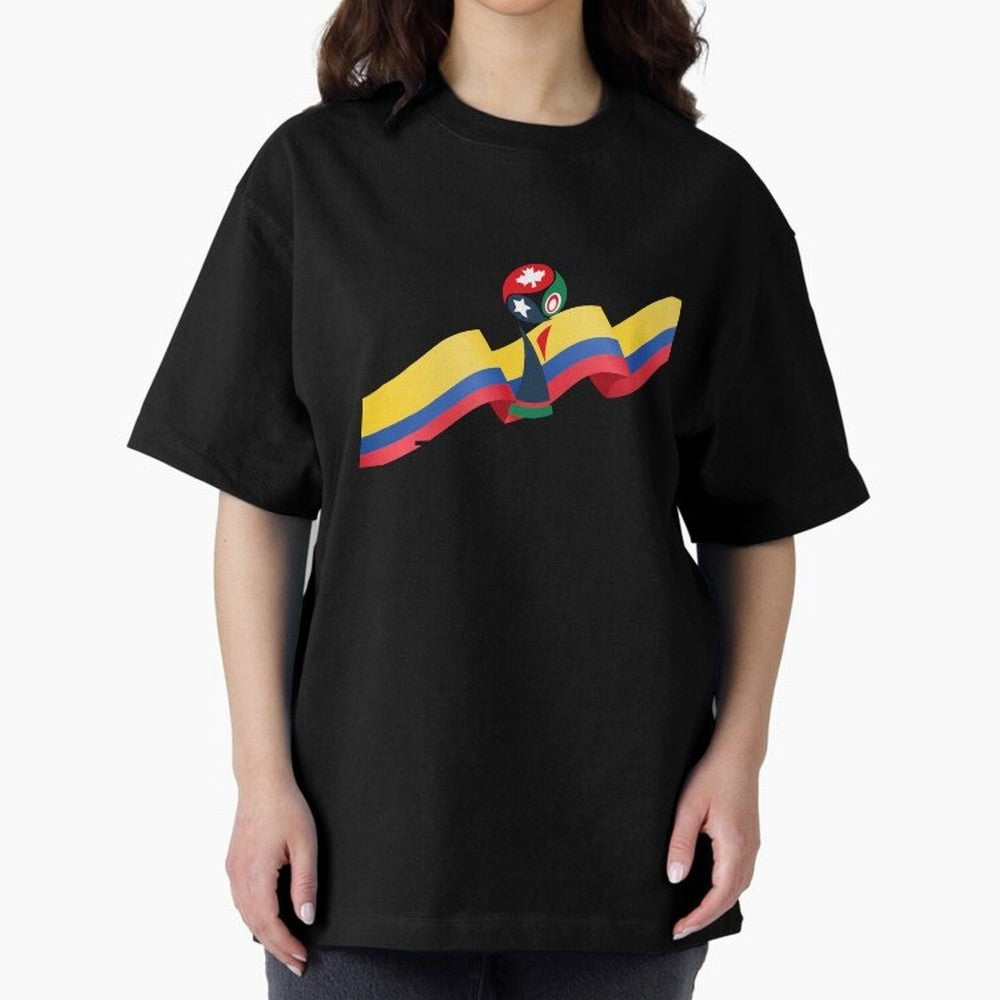 World Cup 2026 Team Colombia Oversized T-Shirt Feel the Heartbeat of Match Day Hype around FIFA World Cup 2026 Group Stage, Haaland, France, Tournament Hype, Historic Matchups, Family Viewing Parties and Global Sports Pride; Made for Collectors Who