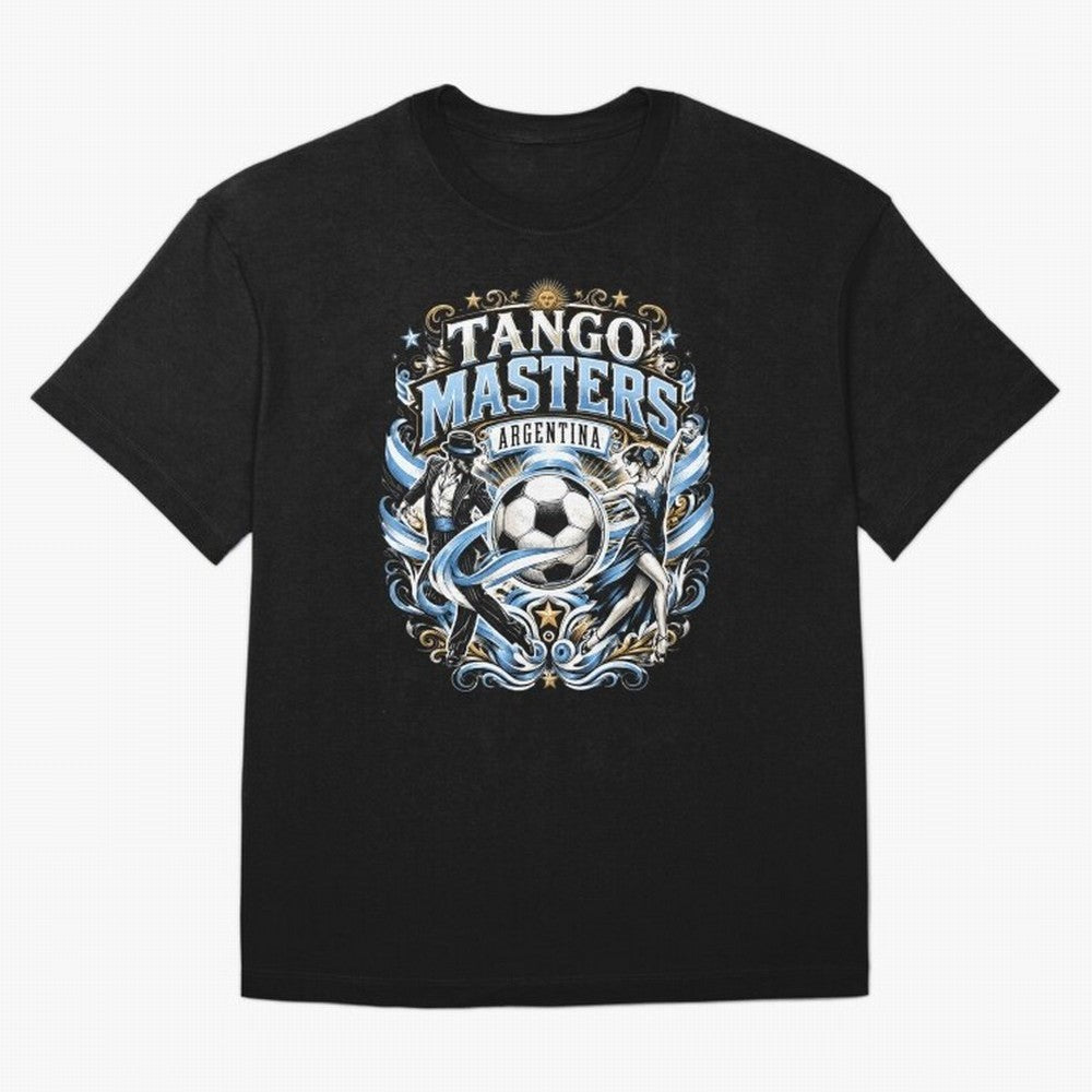 Tango Masters Argentina World Cup 2026 Oversized T-Shirt Carry the Dream of FIFA World Cup 2026 Group Stage Spirit, with Germany, Neymar, Championship Spirit, Famous Goals, Roaring Crowds and International Football Unity; Ideal for Football Dads,