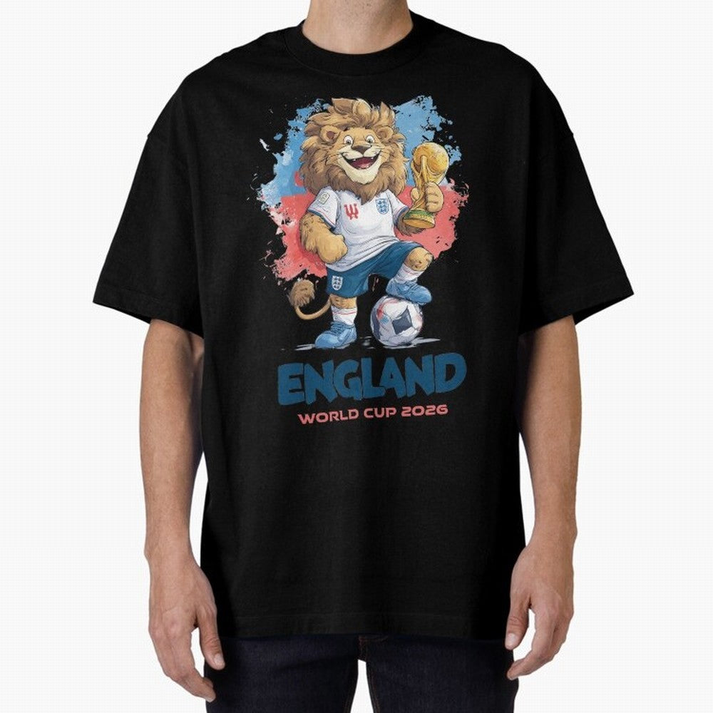 England - World Cup 2026 Oversized T-Shirt Make Your Look Match FIFA World Cup 2026 Group Stage Spirit, Connected to Argentina, Messi, CR7 and Mbappe, Goal Celebration Energy, Supporter Heritage, Football Icons and Worldwide Tournament Joy; Created