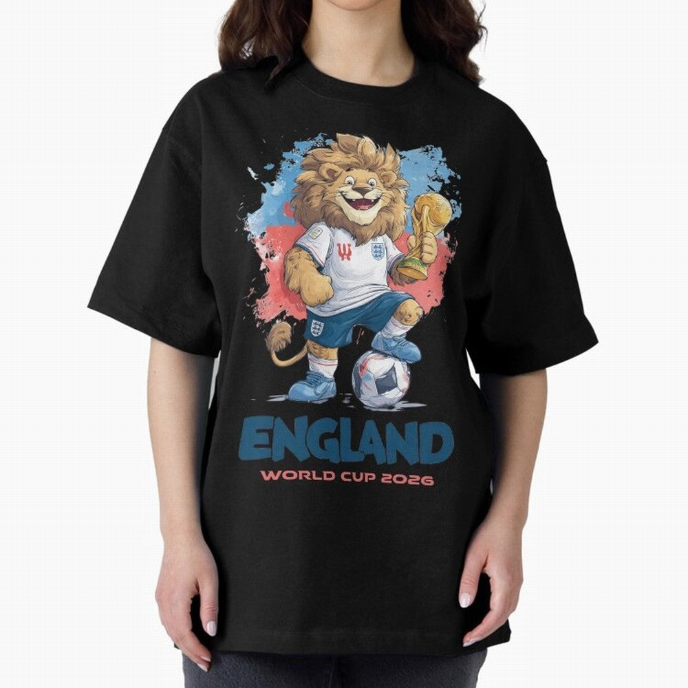 England - World Cup 2026 Oversized T-Shirt Make Your Look Match FIFA World Cup 2026 Group Stage Spirit, Connected to Argentina, Messi, CR7 and Mbappe, Goal Celebration Energy, Supporter Heritage, Football Icons and Worldwide Tournament Joy; Created