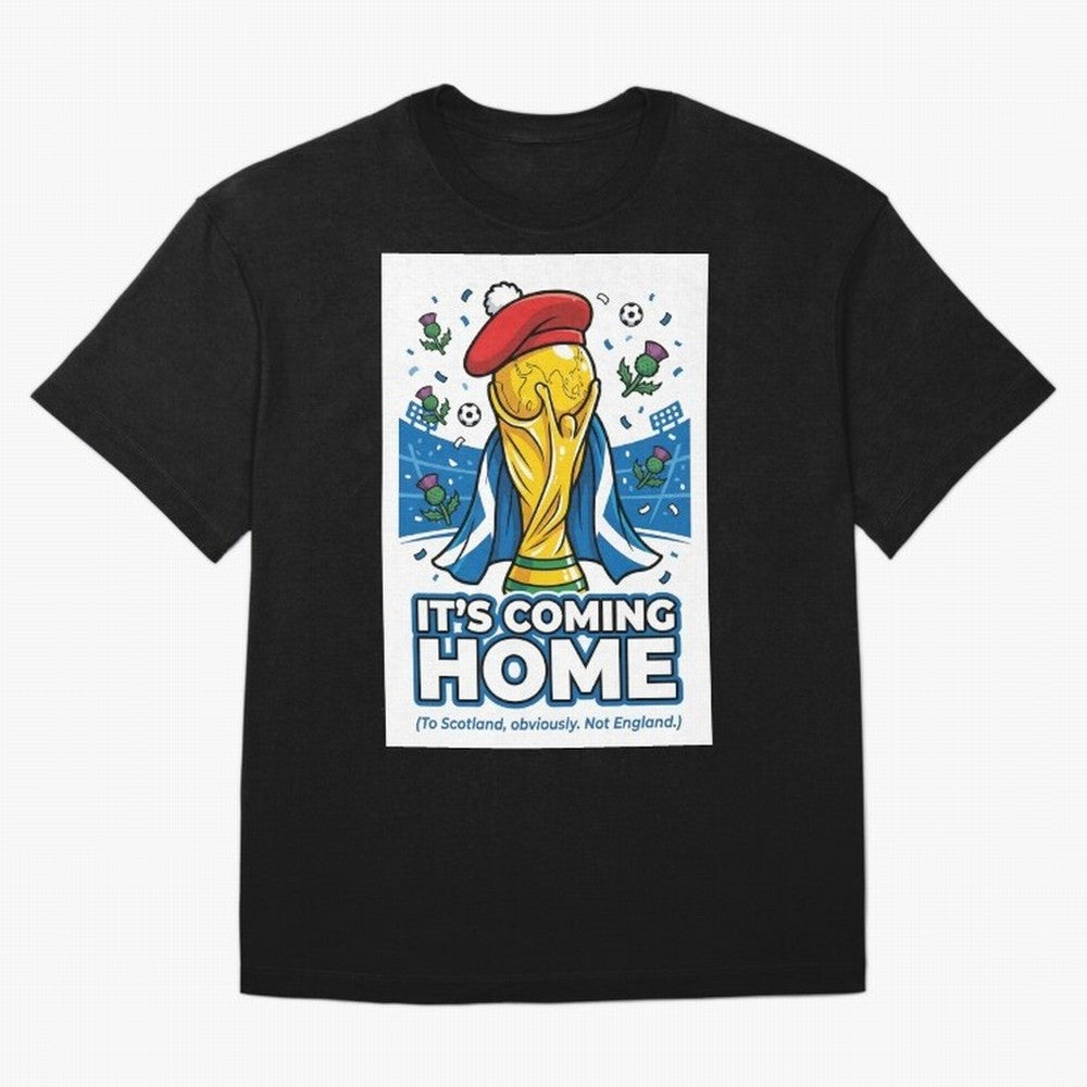 It's Coming Home Oversized T-Shirt Support Your Favorite Stars during FIFA World Cup 2026 USA Canada Mexico Driven by Messi, CR7 and Mbappe, France Energy, Stadium Chants, National Pride, Trophy Dreams and Unforgettable Football Memories; Made for