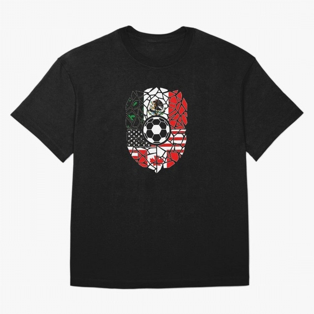 Mosaic Soccer Crest USA Canada Mexico Unity 2026 T-Shirt_82794688 Oversized T-Shirt Bring International Match Energy to FIFA World Cup 2026 USA Canada Mexico Spirit, Featuring Argentina, Messi, Champion Mindset, Group Stage Buzz, Knockout Tension