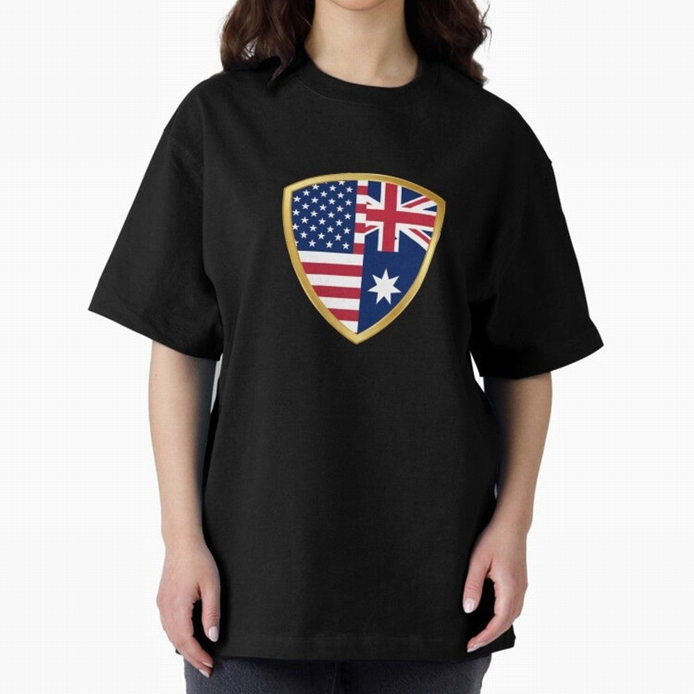 FIFA World Cup - USA v Australia Oversized T-Shirt Experience FIFA World Cup 2026 Group Stage Spirit, Centered on Portugal, Spain and Germany, CR7 and Messi, Stadium Chants, National Pride, Trophy Dreams and Unforgettable Football Memories; Created