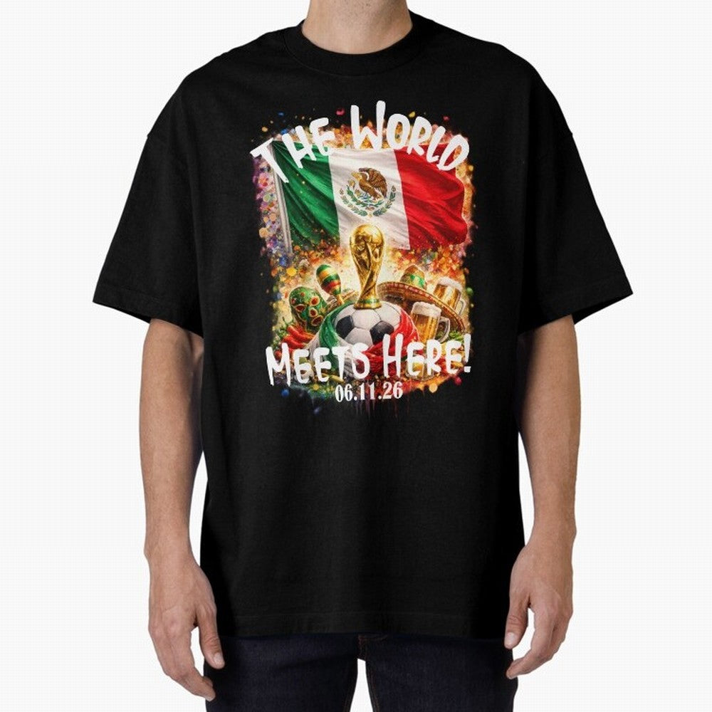 2026 World Cup Oversized T-Shirt Celebrate Soccer Greatness during FIFA World Cup 2026 USA Canada Mexico Spirit, Inspired by England, Messi, CR7 and Mbappe, Stadium Chants, National Pride, Trophy Dreams and Unforgettable Football Memories; Perfect