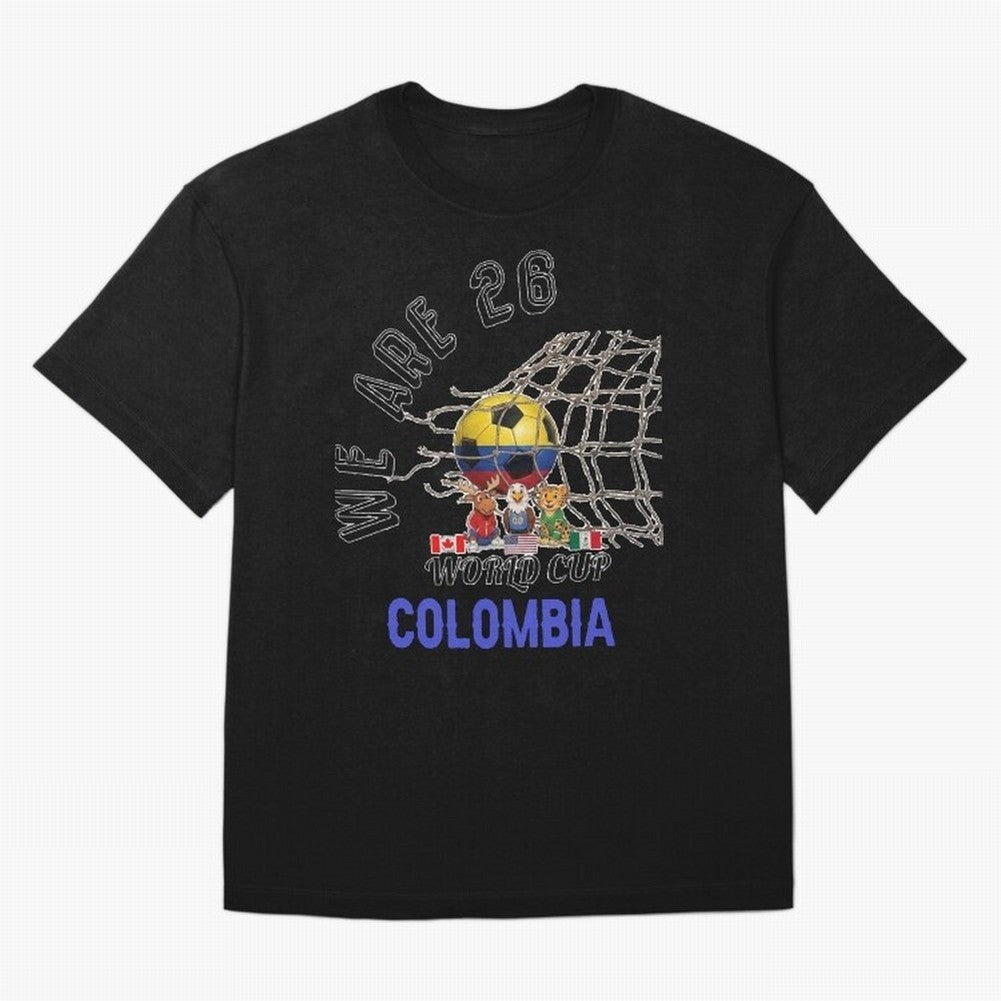 World cup 26 - Colombia Oversized T-Shirt Showcase Global Football Passion for FIFA World Cup 2026, Built around Messi, Brazil, Global Supporter Spirit, Legendary Goals, National Colors and Tournament Celebration; Perfect for Supporters Who Want
