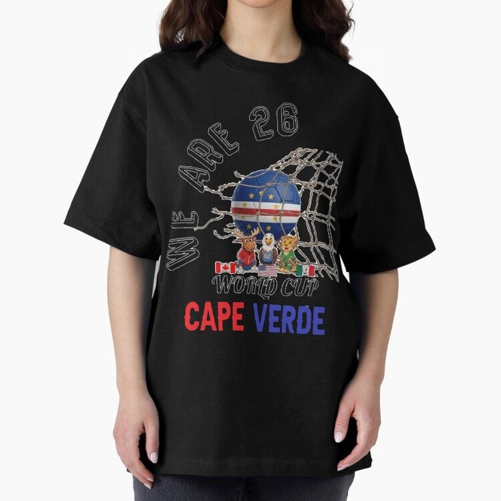 World cup 26 - Cape Verde Oversized T-Shirt Celebrate Classic Football Spirit in Match Day Hype around FIFA World Cup 2026 Group Stage, CR7, Spain and Netherlands, Football History, Final Match Energy, Crowd Noise and Once in a Lifetime Moments;