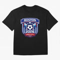 Boston 2026 Host City Welcoming the World Cup Oversized T-Shirt Cheer through Every Moment of FIFA World Cup 2026 Group Stage Spirit, Featuring Netherlands, Messi, CR7 and Mbappe, Championship Spirit, Famous Goals, Roaring Crowds and International