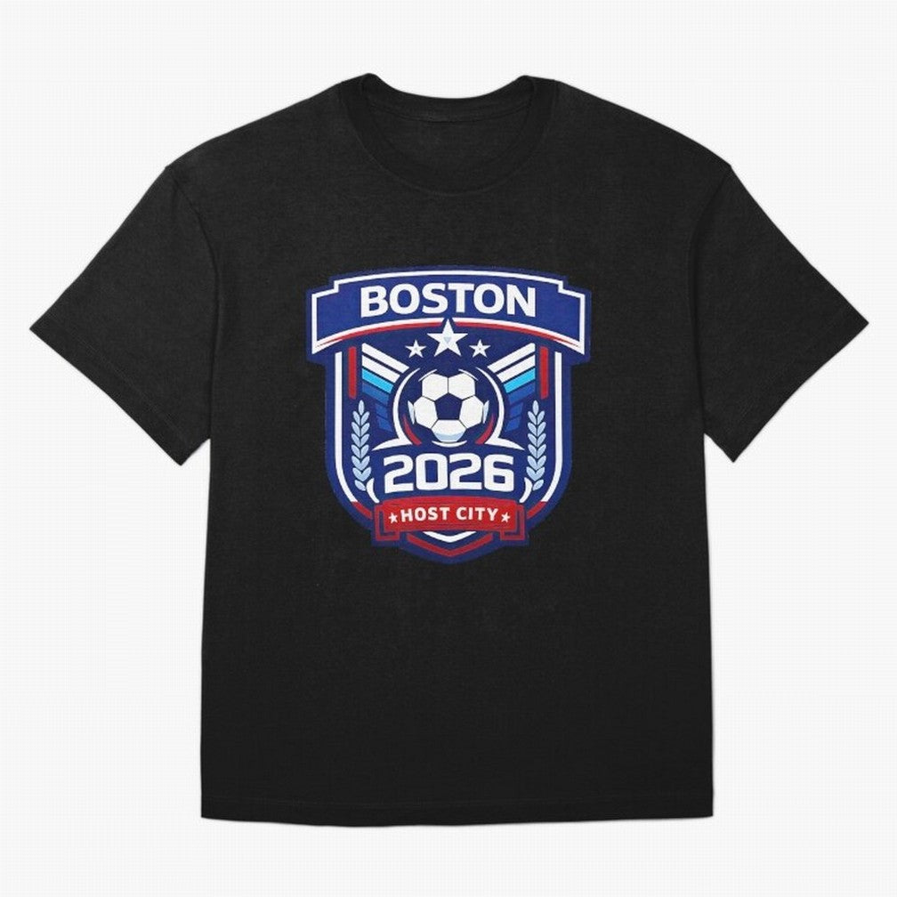 Boston 2026 Host City Welcoming the World Cup Oversized T-Shirt Cheer through Every Moment of FIFA World Cup 2026 Group Stage Spirit, Featuring Netherlands, Messi, CR7 and Mbappe, Championship Spirit, Famous Goals, Roaring Crowds and International