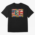 Elegant World Cup Stadiums Geometrical | Soccer Flags Mexico Canada USA Oversized T-Shirt Follow FIFA World Cup 2026 Group Stage for Fans of Cristiano Ronaldo, Haaland and CR7 and Portugal, Spain and Germany, Bringing Classic Soccer Heritage,