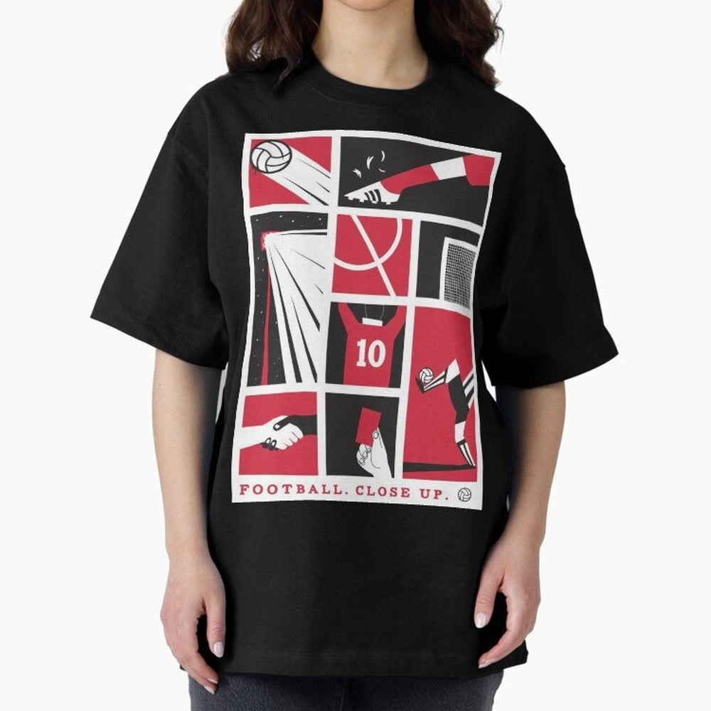 World Cup 2026 Soccer Celebration: United Football Fan Art Oversized T-Shirt Carry FIFA World Cup 2026 Group Stage for Fans of Messi and Cristiano Ronaldo and Germany, Bringing Goal Celebration Energy, Supporter Heritage, Football Icons and